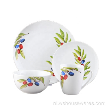 Four Seasons Series Flower Decal Fine Porselain-servies